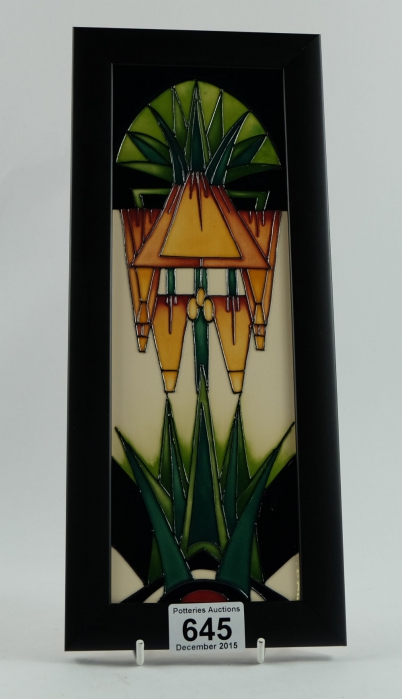 Appraisal: Moorcroft Deco Crown trial plaque trial date height cm width