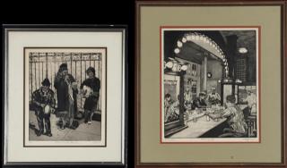 Appraisal: Phillip Sage - New Orleans French Quarter Musicians etching pencil