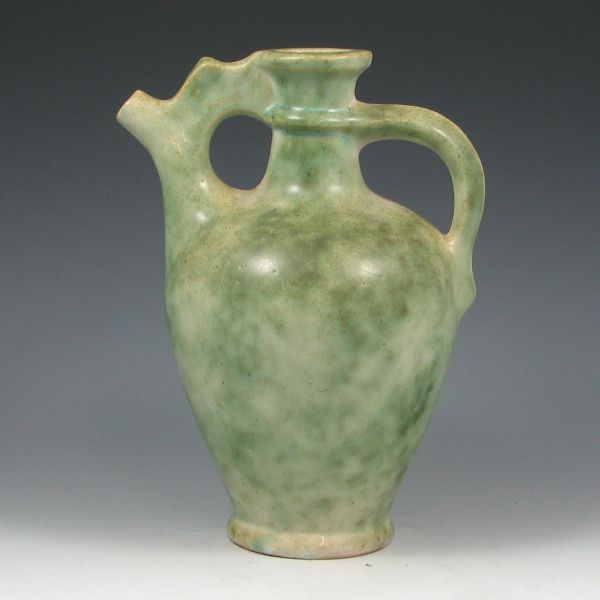 Appraisal: Houghton Pottery green glazed stoneware ewer Marked Houghton Co Dalton