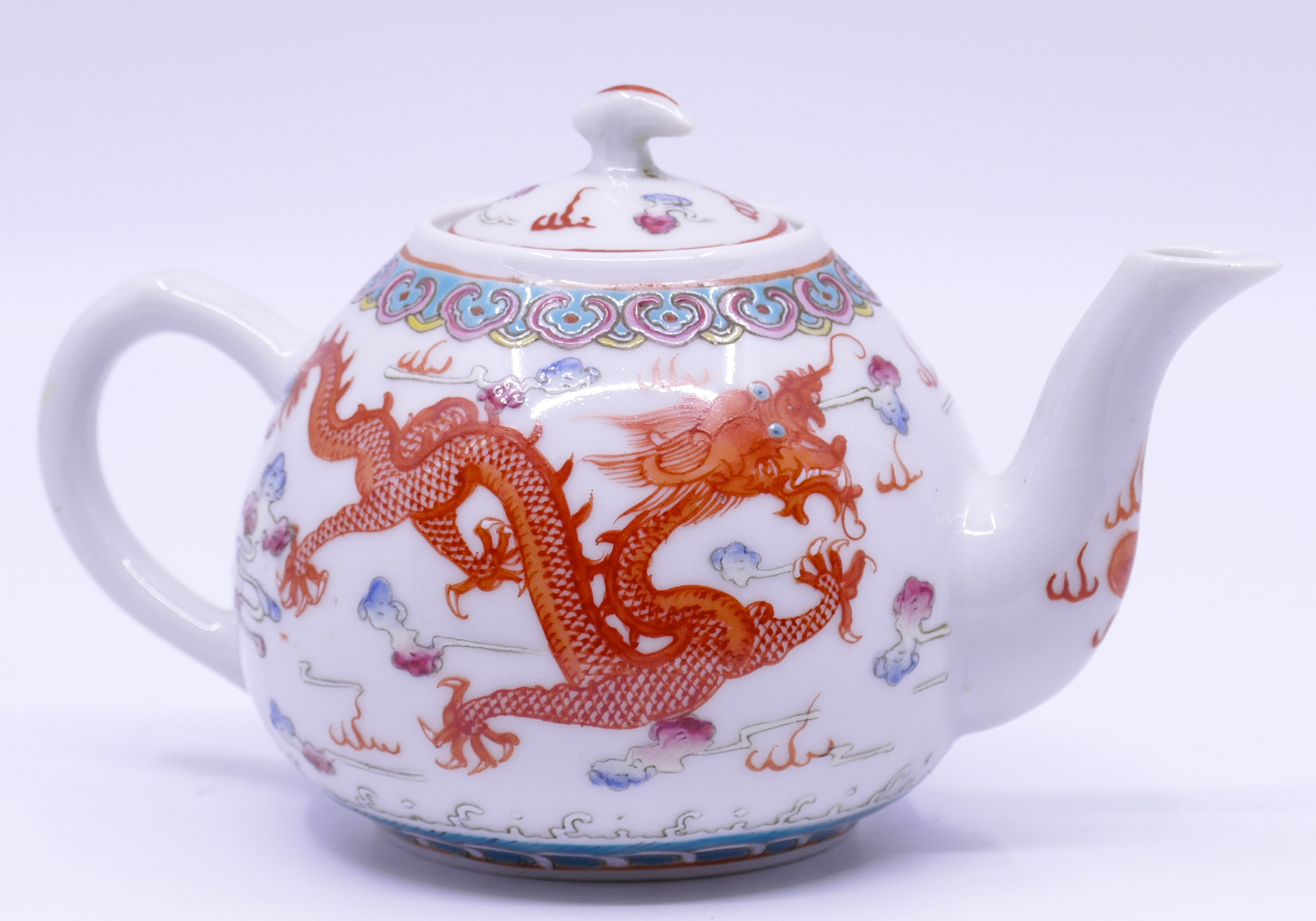 Appraisal: Chinese Republic Porcelain Small Dragon Teapot- ''