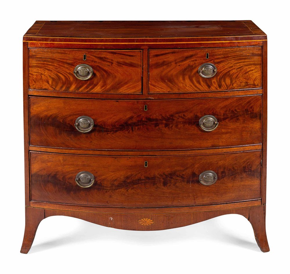 Appraisal: A Regency Mahogany Chest of Drawers A Regency Mahogany Chest