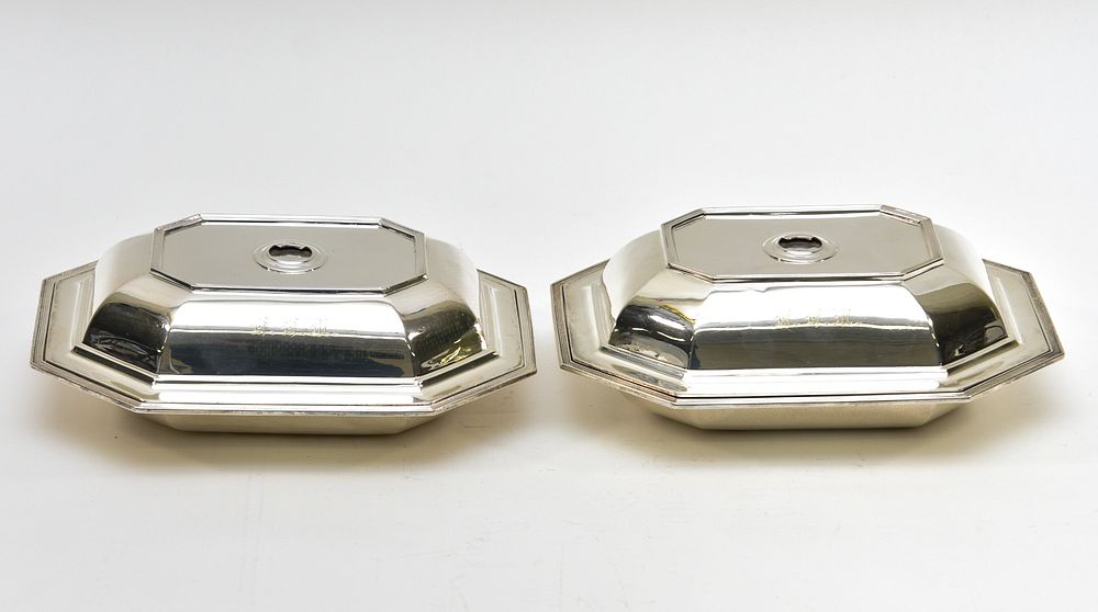 Appraisal: Pair of Sterling Silver Covered Dishes Pair of sterling silver