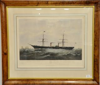 Appraisal: Nathaniel Currier hand colored lithograph The Royal Mail Steam Ship