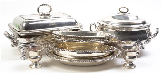 Appraisal: Sale Lot Nine Silver-plate Table Articles th- th Century comprising