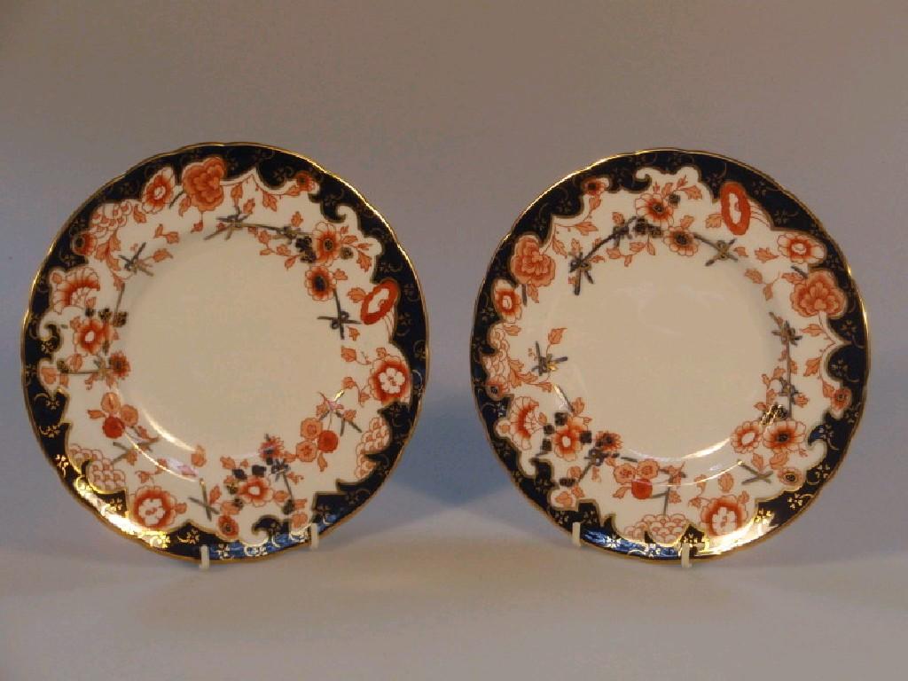 Appraisal: A pair of Royal Crown Derby dessert plates marked 'Plummer