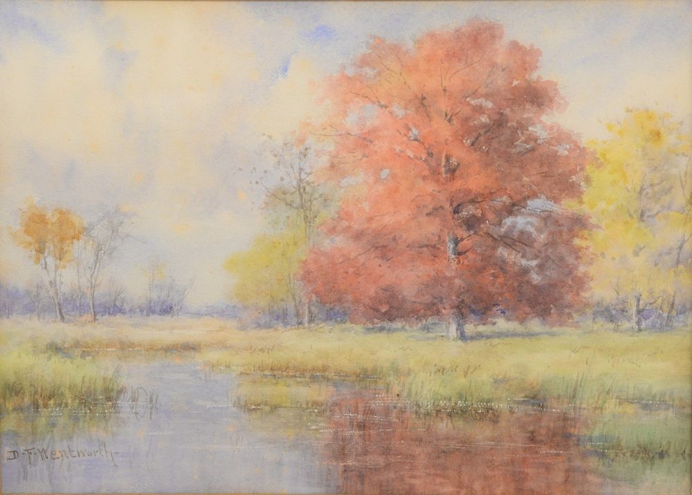 Appraisal: Daniel F Wentworth - watercolor Marsh Fall landscape signed lower