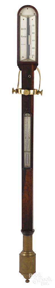 Appraisal: Rosewood stick barometer Exclusive on Bidsquare Rosewood stick barometer th