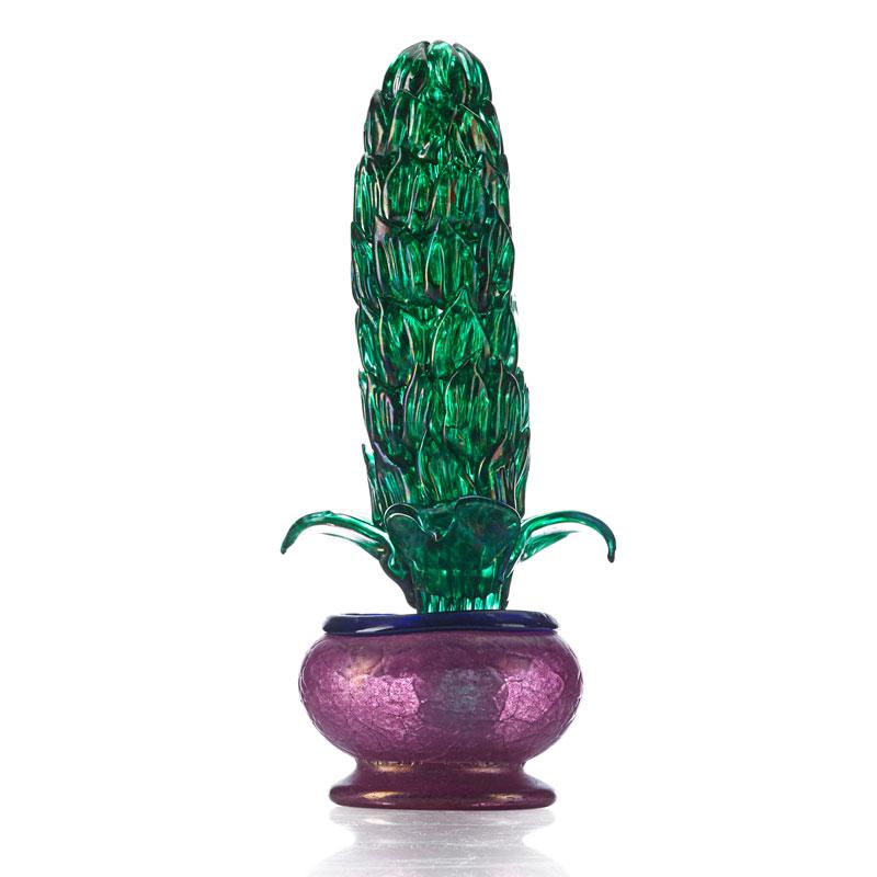 Appraisal: SEGUSO Glass cactus Condition Report Excellent condition no damage