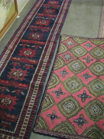 Appraisal: Two vintage rugs including semi-antique ' x ' Oriental runner