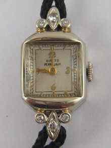 Appraisal: A carat white gold diamond set lady's wrist watch by