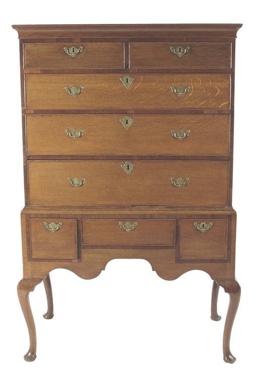 Appraisal: An oak chest on stand