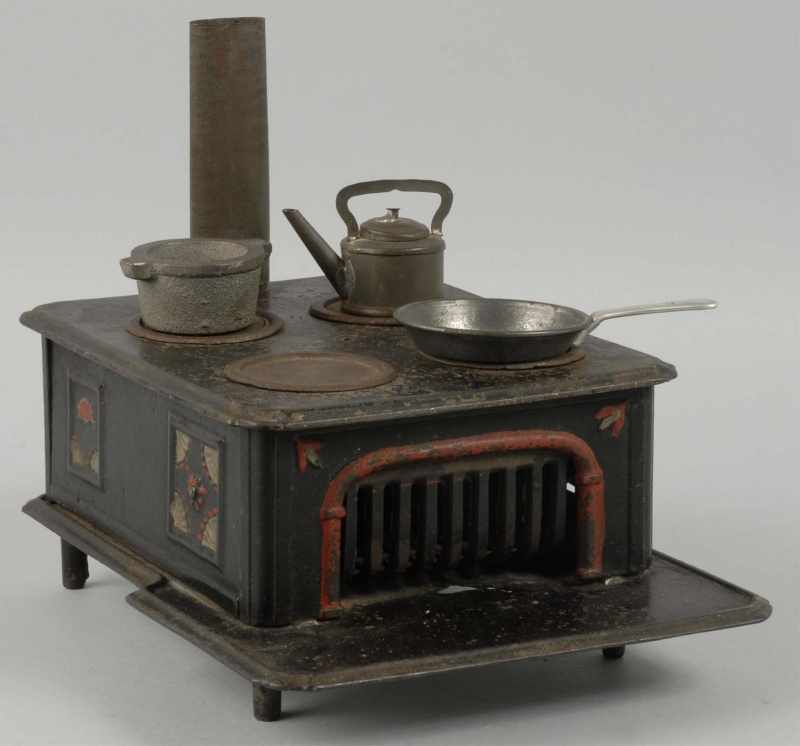 Appraisal: Cast Iron Stevens Bay State Children's Stove Description Three sided