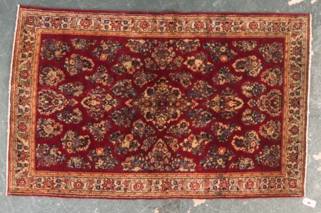 Appraisal: Semi-antique Sarouk rug Persia circa approx x