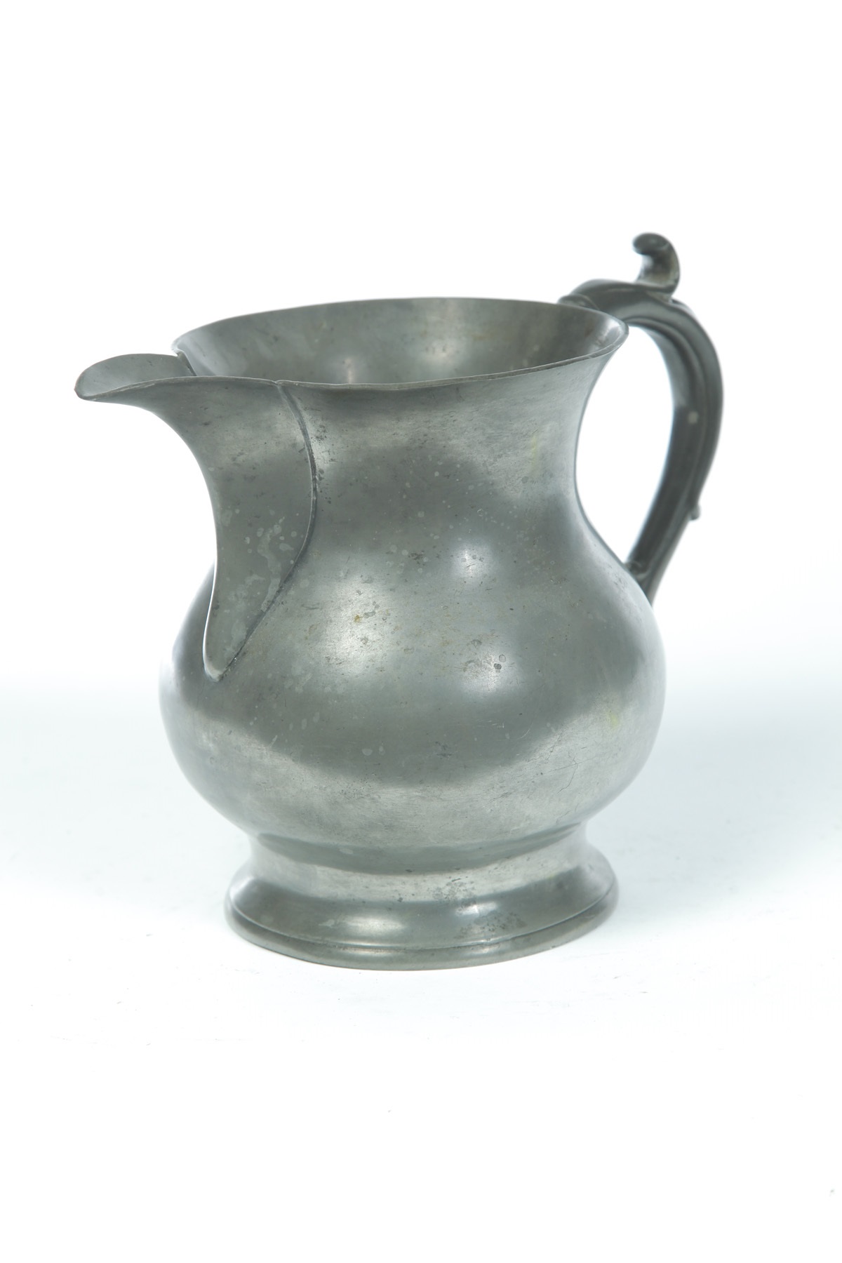 Appraisal: SELLEW CO OHIO PEWTER PITCHER Mid th century marked Sellew