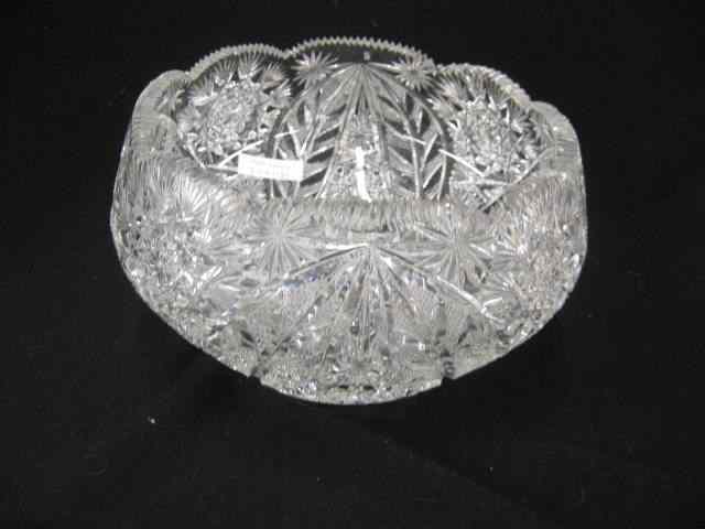 Appraisal: Cut Crystal Bowl elaborate overall cut work '' diameter excellent