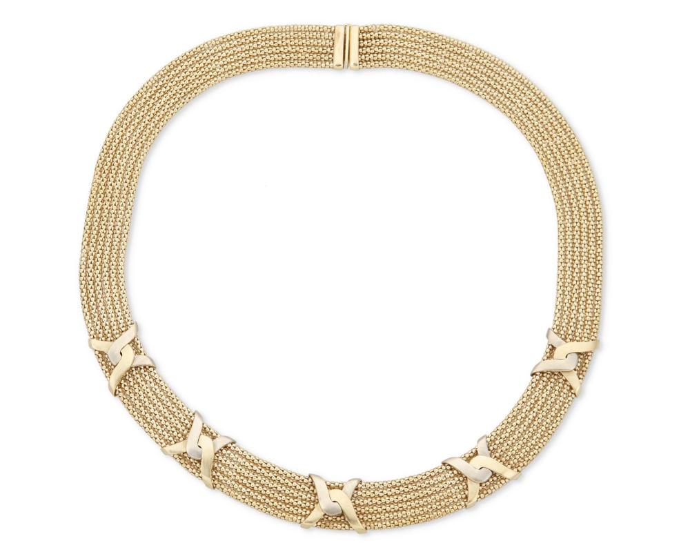 Appraisal: A GOLD COLLAR NECKLACEA gold collar necklace k yellow and