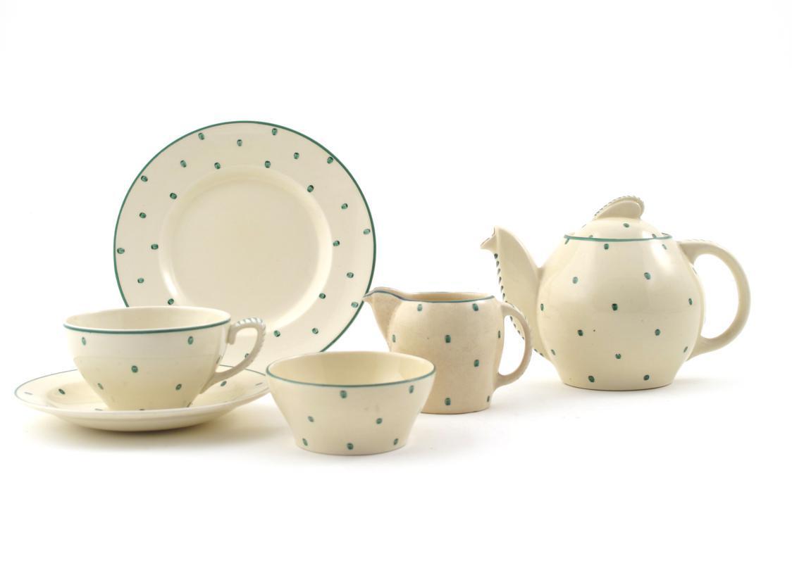 Appraisal: Polka Dot a Susie Cooper Kestrel Bachelor tea set