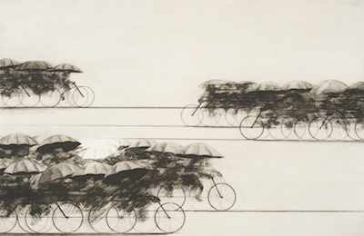 Appraisal: Shigeki Kuroda Japanese b By By Bicycle No Etching and