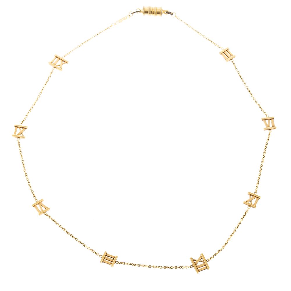 Appraisal: A Tiffany Co Atlas Open Numeral Necklace in K K