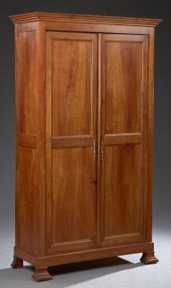 Appraisal: French Louis Philippe Style Carved Cherry Armoire late th c