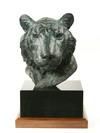 Appraisal: BRONZE SCULPTURE - Head of a Tiger by Forest Hart