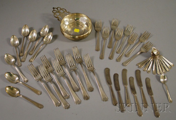 Appraisal: Tiffany Sterling Porringer and a Gorham Partial Sterling Flatware Service