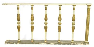 Appraisal: An Italian carved wood and painted part balustrade in cm