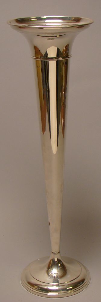 Appraisal: STERLING SILVER TRUMPET VASE By La Pierre Mfg Co Weighted