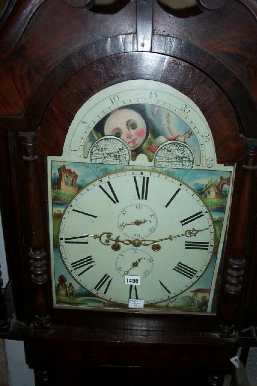 Appraisal: A substantial th century mahogany longcase clock with applied column