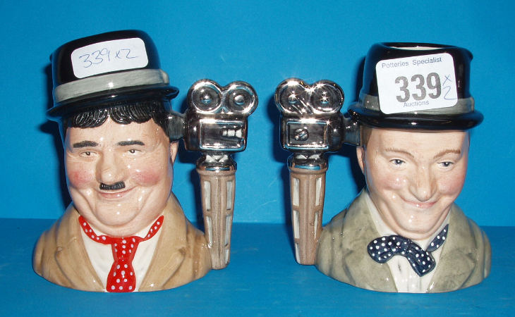 Appraisal: Small Sized Character Jugs Stan Laurel D Oliver Hardy D