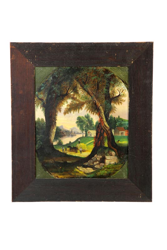 Appraisal: AGRICULTURAL LANDSCAPE AMERICAN OR EUROPEAN LATE TH CENTURY Oil on