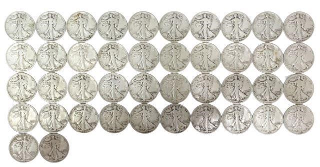 Appraisal: lot of U S Walking Liberty half dollars S D