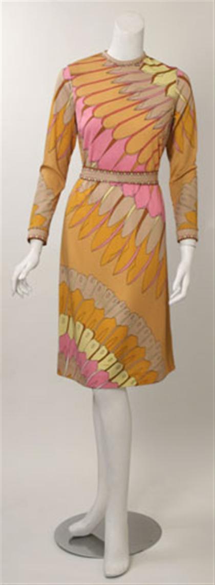 Appraisal: Three dresses s Including a mulberry jersey gown by Adele