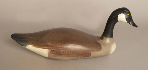 Appraisal: Half-size Canada goose decoy signed Capt Harry Jobes maker l