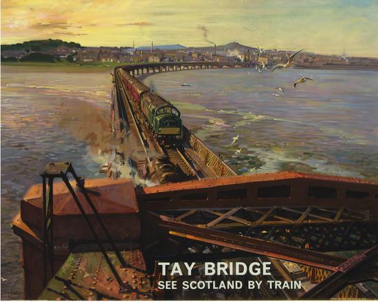 Appraisal: CUNEO TerenceTAY BRIDGE British Railways lithograph in colours condition A