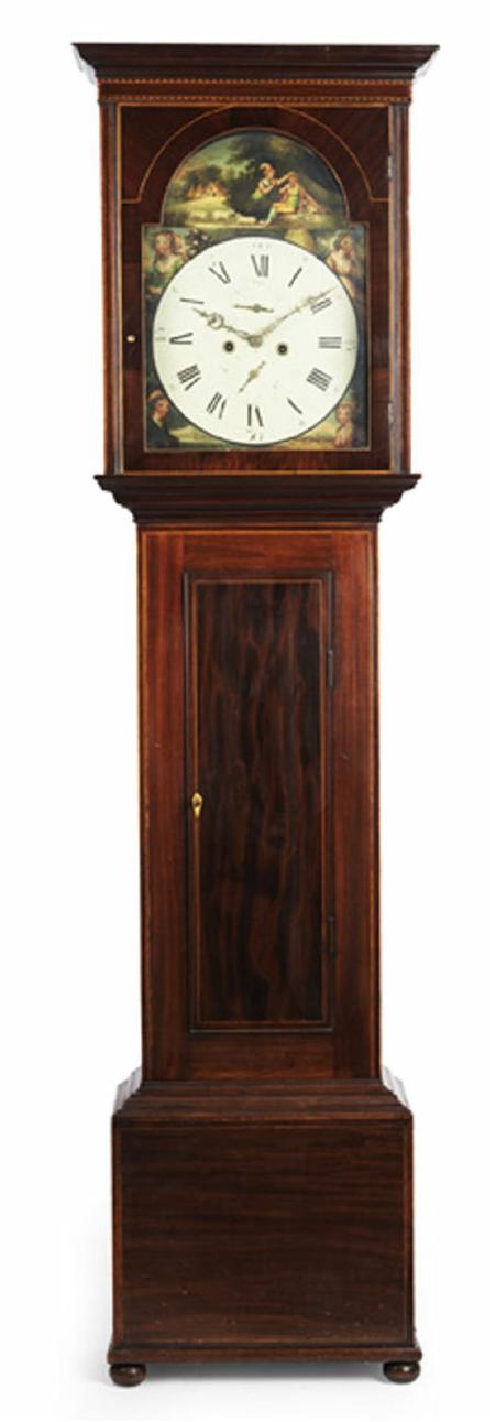 Appraisal: A George IV mahogany longcase clock the inch painted arch