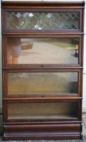 Appraisal: EARLY TH C OAK BARRISTER STACKING BOOKCASE SECTIONS BY MACEY