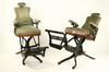 Appraisal: BARBER CHAIRS - Pair of restored vintage circa s wood