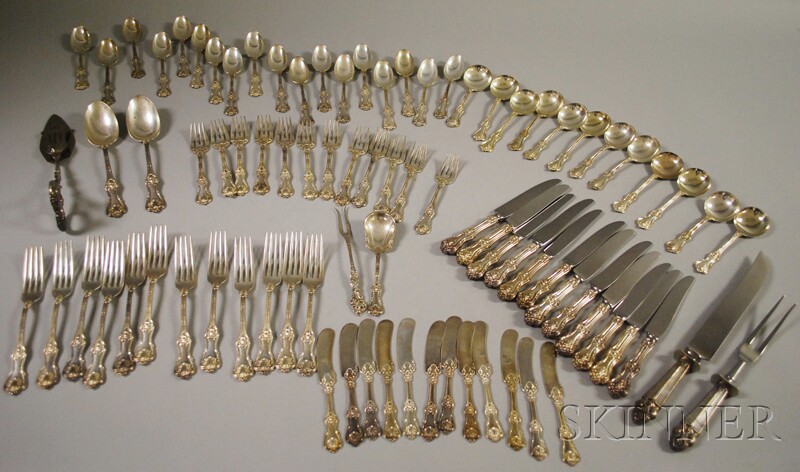 Appraisal: Partial Frank Smith Edward VII Sterling Silver Flatware Service for