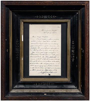 Appraisal: Jefferson Davis signed letter -line ALS in black ink on