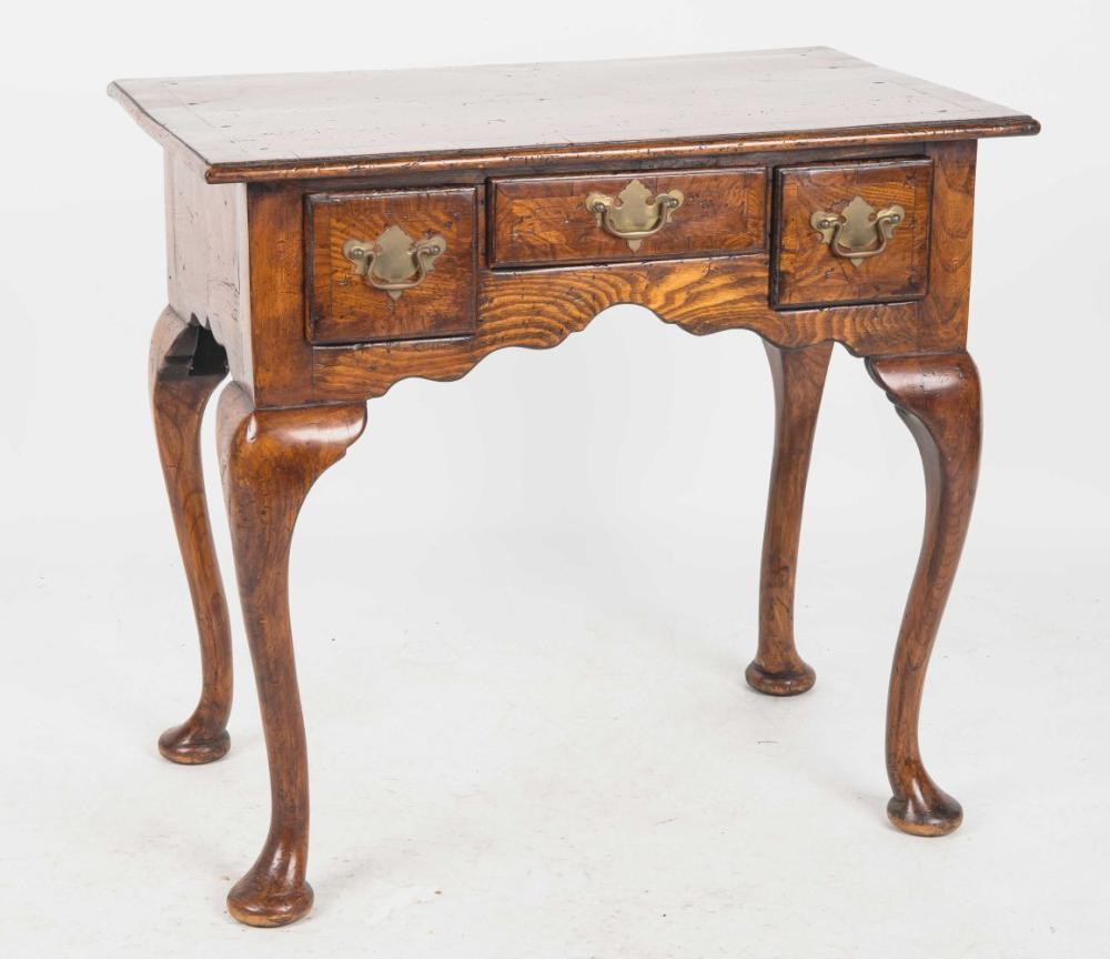 Appraisal: GEORGIAN CARVED OAK DRESSING TABLE inches wide inches deep inches