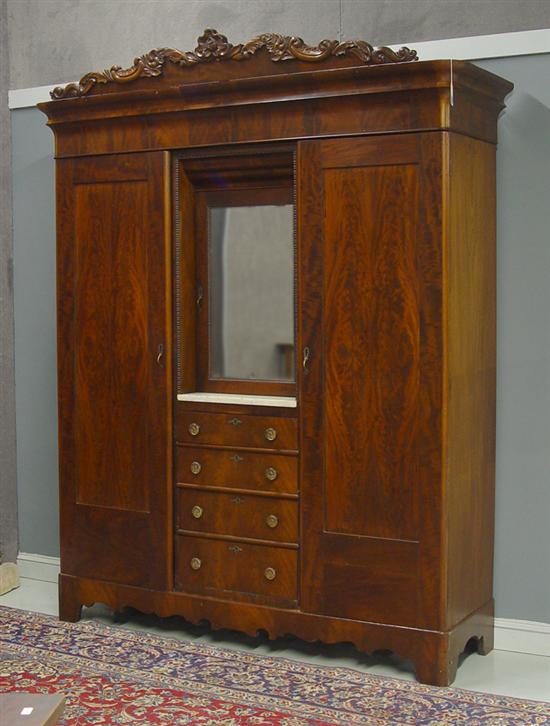 Appraisal: Thomas Day Walnut Armoire Mid th Century Research scholars at