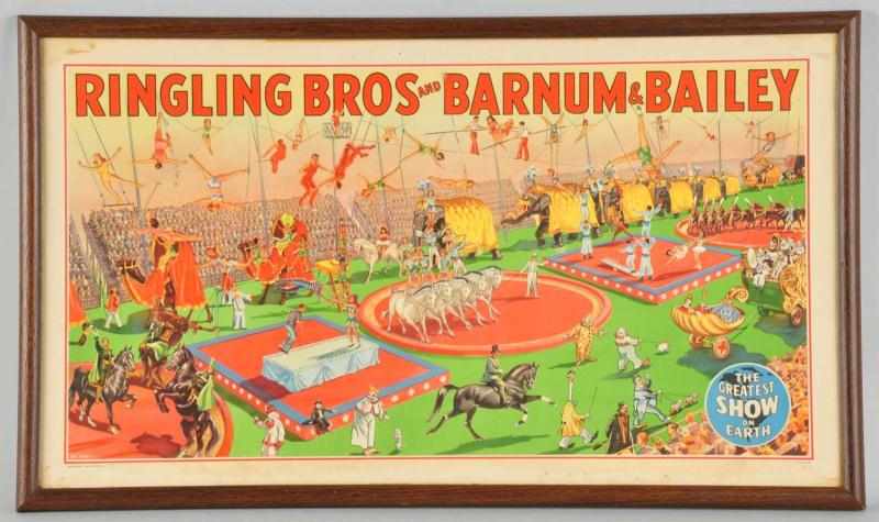 Appraisal: Ringling Bros and Barnum Bailey Circus Sign Description Beautiful image