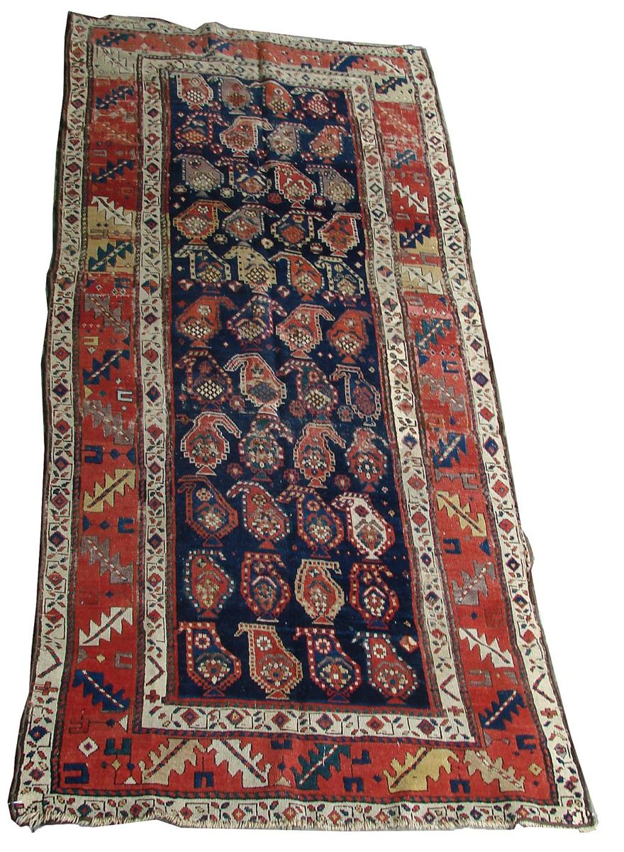 Appraisal: ORIENTAL RUG KUBA ' x ' Four rows of bold