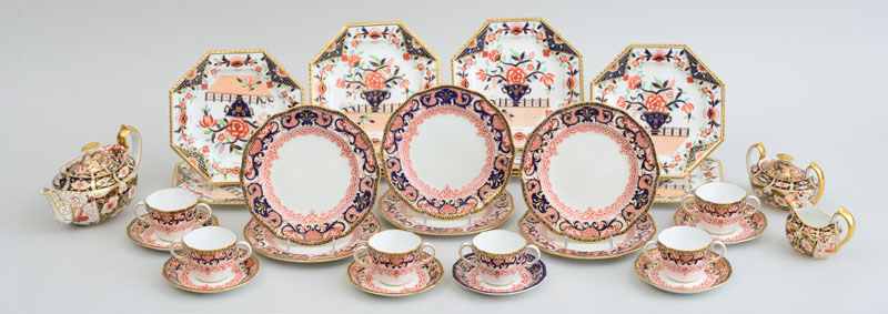 Appraisal: SET OF TWELVE COPELAND OCTAGONAL PORCELAIN CAKE PLATES IN THE