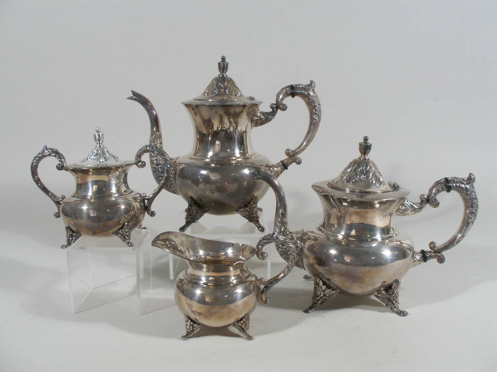 Appraisal: Japanese Silver Tea Coffee Service mid th c each piece