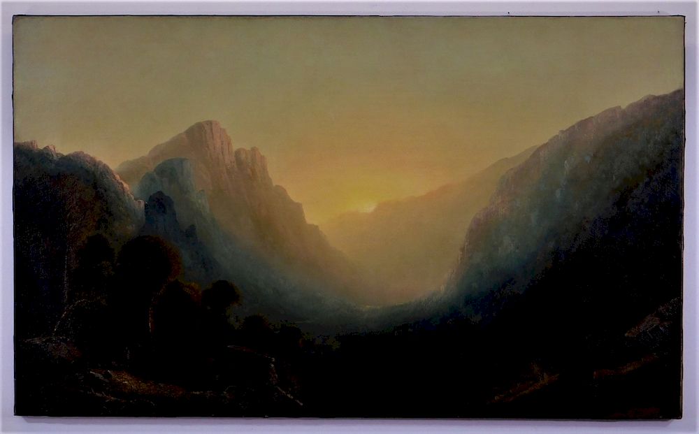 Appraisal: FINE Attr Albert Bierstadt Yosemite O C Landscape United States