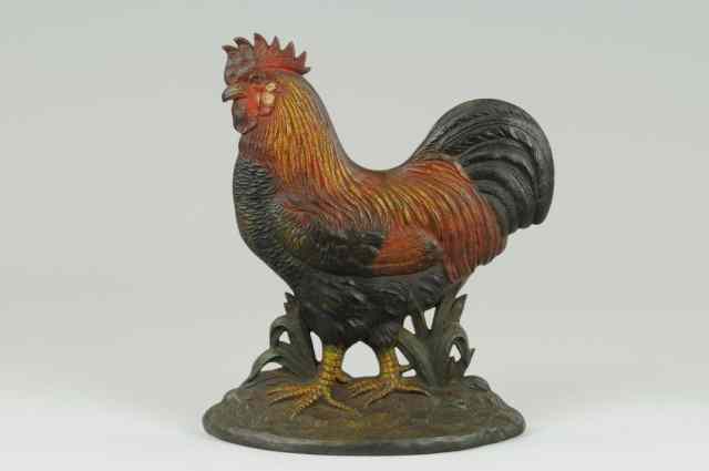 Appraisal: B H ROOSTER DOORSTOP Bradley Hubbard great depiction of rooster