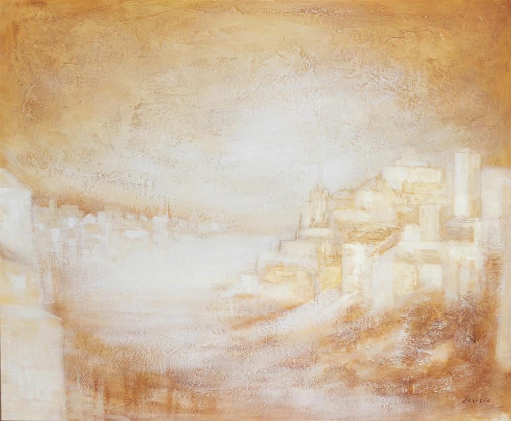 Appraisal: Zoran Antonio Music - Slovenian Italian Cityscape Oil on masonite