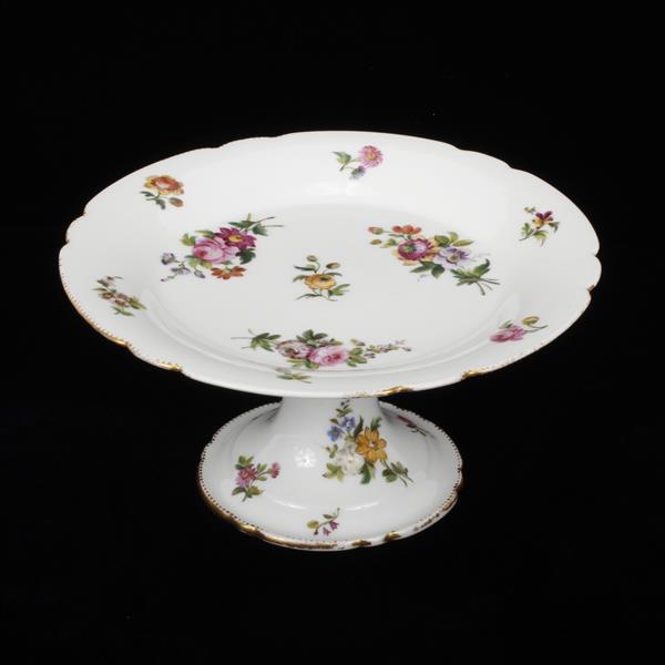 Appraisal: French Feuillet th century hand painted porcelain tazza Paris With